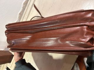 Borsa pelle vintage Aostina marrone