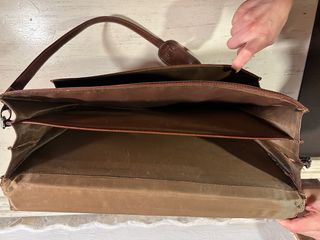 Borsa pelle vintage Aostina marrone