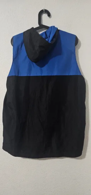 Chaleco Adidas Azul y Negro con Capucha