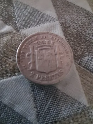 Moneda 2 Pesetas Plata
