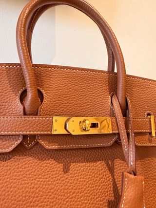 Bolso tipo Birkin Piel Marrón