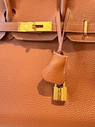 Bolso tipo Birkin Piel Marrón