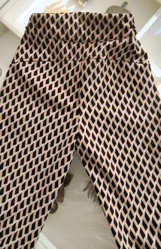 Pantalón Zara Ski Collection Beige/Negro