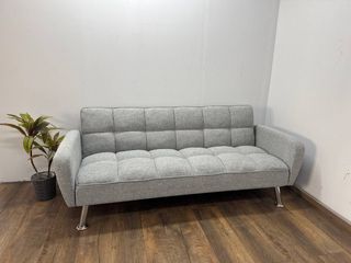 Sofá Cama Gris Tela - Calidad Garantizada
