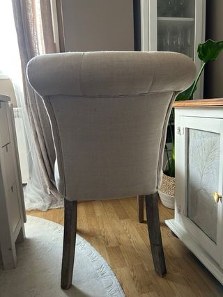 2 Sillas comedor Maisons du Monde lino y Madera