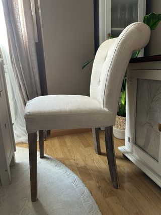 2 Sillas comedor Maisons du Monde lino y Madera