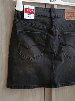 Gonna jeans nera