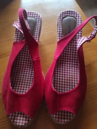Sandalias de alpargata rojas talla 39