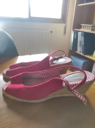 Sandalias de alpargata rojas talla 39