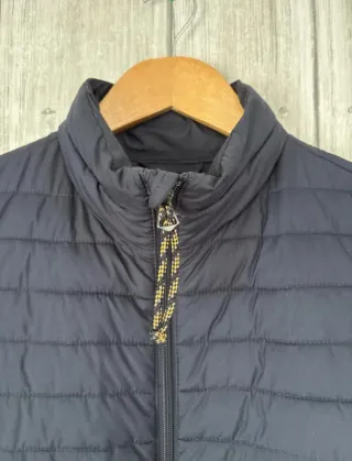 Cazadora de plumas azul de hombre