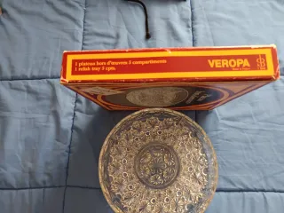 Plato cristal 5 compartimentos