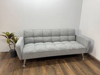 Sofá Cama Gris Tela - Barcelona Nueva.
