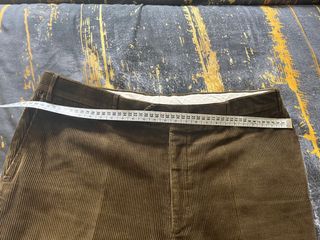 Pantalón Corneliani Talla 58 Marrón Pana