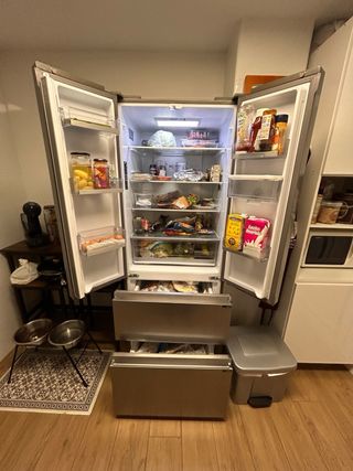 Frigorífico Haier plateado