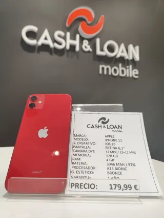 iPhone 11 128GB Rojo