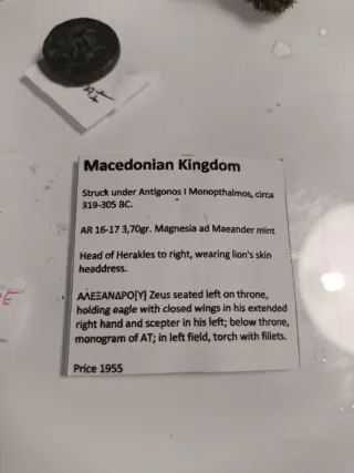 Moneda Griega Dracma Alejandro Magno