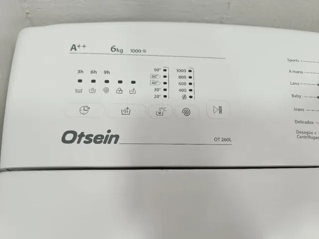 Lavadora Carga superior Otsein 6kg 1000rpm A++