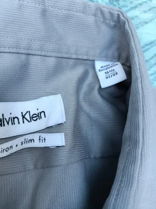 Calvin Klein Camisa Manga Larga Gris Clás