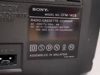 Radio Cassette Sony CFM-1408