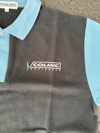 Polo Colmic Negro y Azul