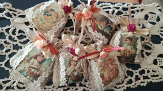 Sacchettini lavanda Pasqua decorati