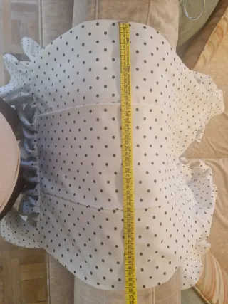 Vestido Flamenca Blanco con Lunares Negros