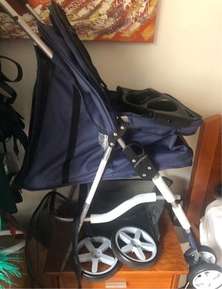 Carrinho de Passeio para Cães Azul