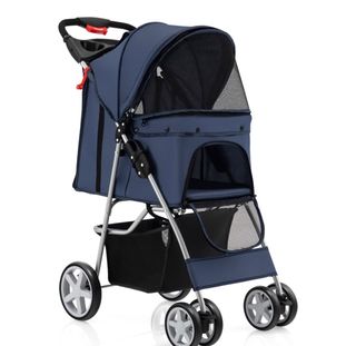 Carrinho de Passeio para Cães Azul