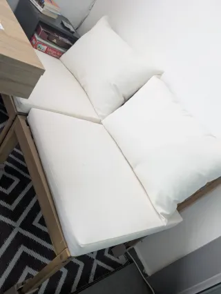 Poltrone da giardino in legno e tessuto