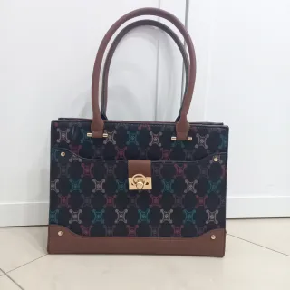 Borsa Charro Monogram Dettagli Marroni