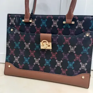 Borsa Charro Monogram Dettagli Marroni