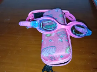 Gafas de natación infantiles con funda