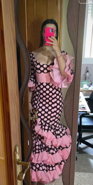 Traje Gitana Talla S/36 Lunares