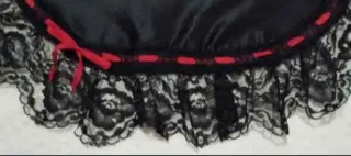 Delantal negro hecho a mano