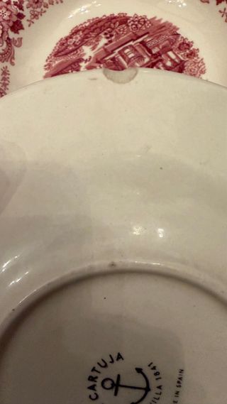 Antiguos platos Cartuja de Sevilla 202