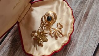 Lotto 3 spille vintage dorate