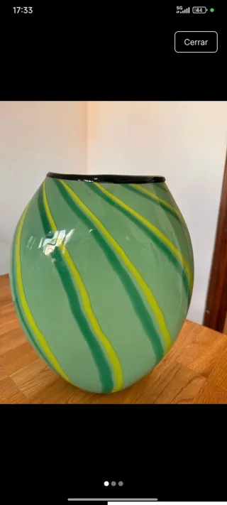 Jarrón artístico original de Höglund Art Glass