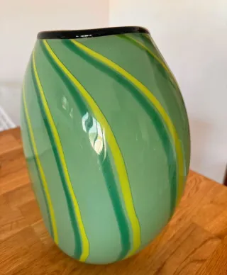 Jarrón artístico original de Höglund Art Glass