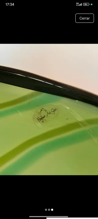 Jarrón artístico original de Höglund Art Glass