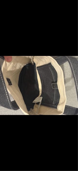 Bolso Tote Pull&Bear Beige y Azul Marino