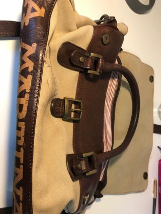 Bolso Piel La Martina Vintage Beige/Marrón