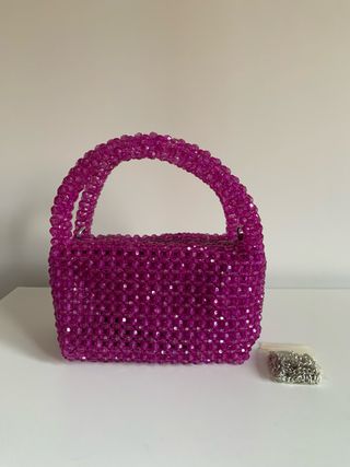 Bolso morado de pedrería Parfois