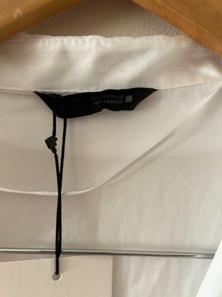 Camisa satinada Zara blanca