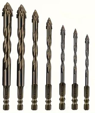 7 Punte Trapano 4-12 mm Piastrelle Ceramica Marmo