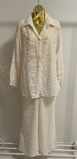 Conjunto cerimónia creme