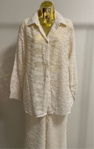 Conjunto cerimónia creme