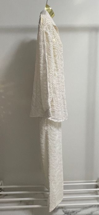 Conjunto cerimónia creme