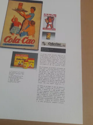 Cartel antiguo chapa publicidad Cola Cao