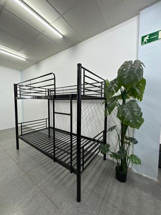 Cama litera nueva estructura negra
