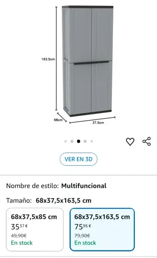 Armario Terry Jline 368 Plástico Gris